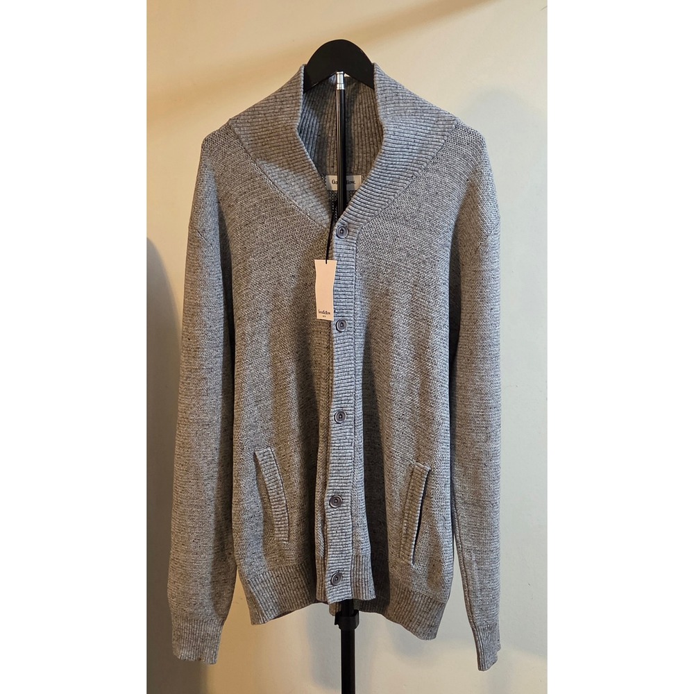 NWT Goodfellow & Co Shawl Collar Cardigan Sweater Mens Size XL Gray